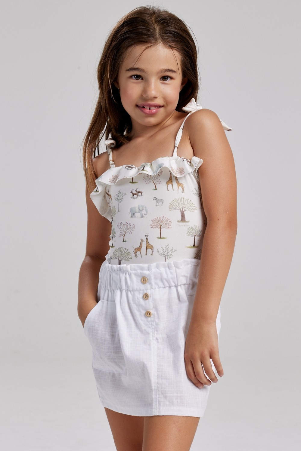 saia branca de tule infantil