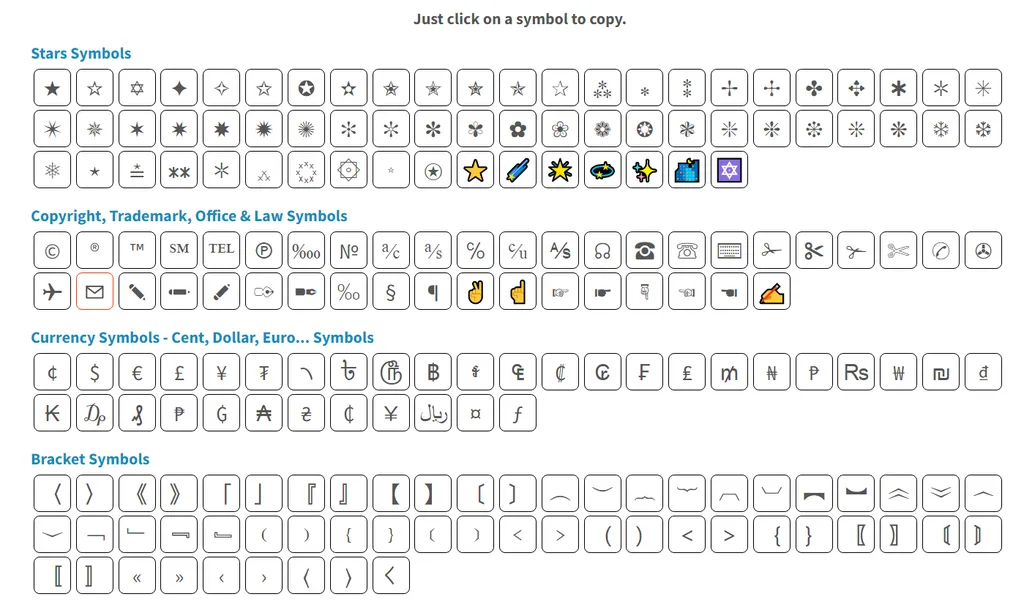 nick com símbolos unicode