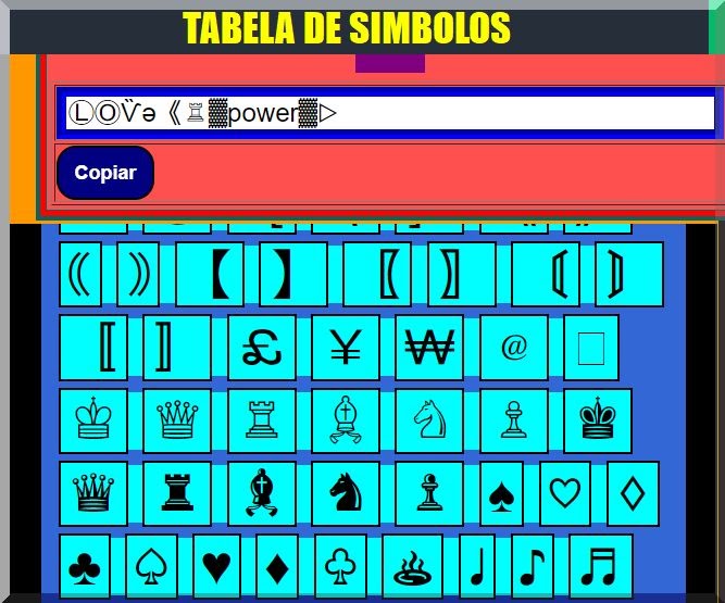 nomes criativos com caracteres especiais