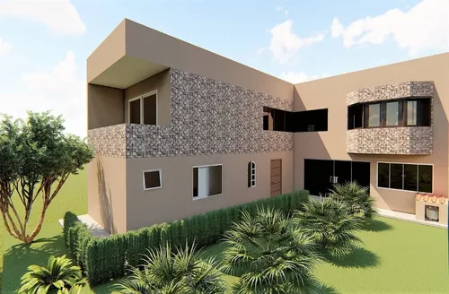 sobrado em L para terreno pequeno