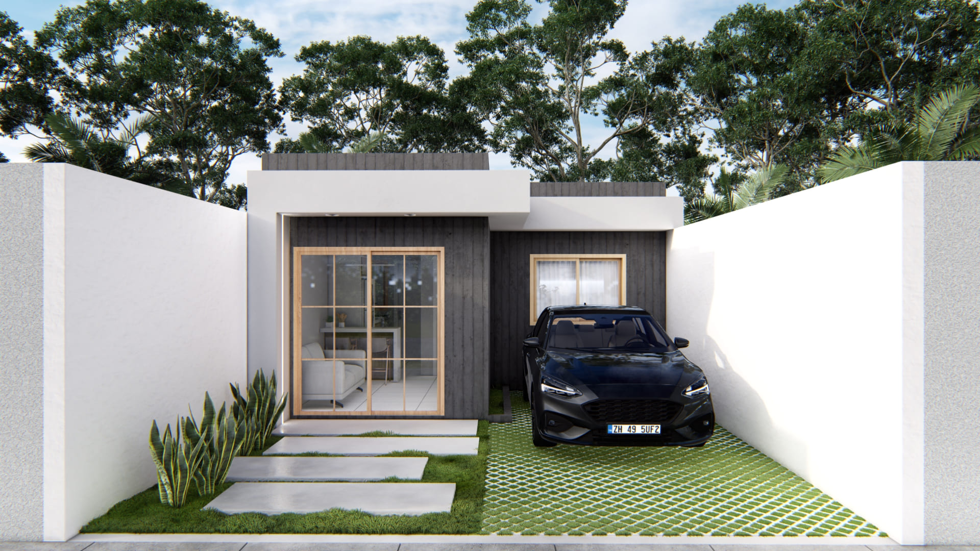 plantas de casas em L térreas e sobrados