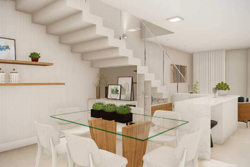 sobrado em L com 4 quartos