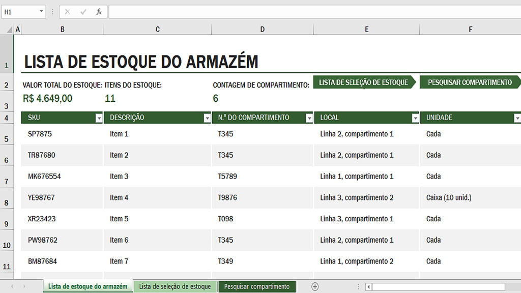 tabela excel para controle financeiro