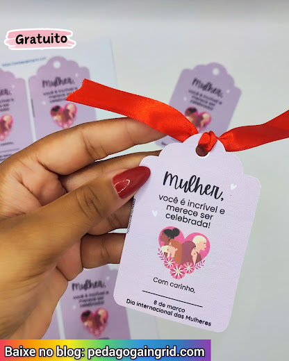 etiqueta dia da mulher para imprimir
