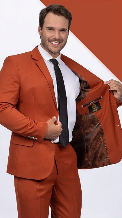 terno masculino terracota verde oliva