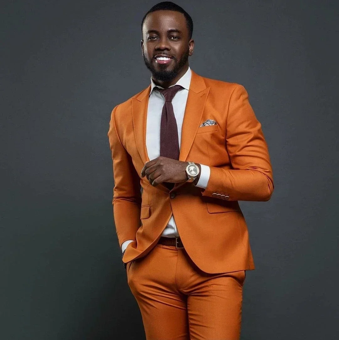 terno masculino terracota slim fit