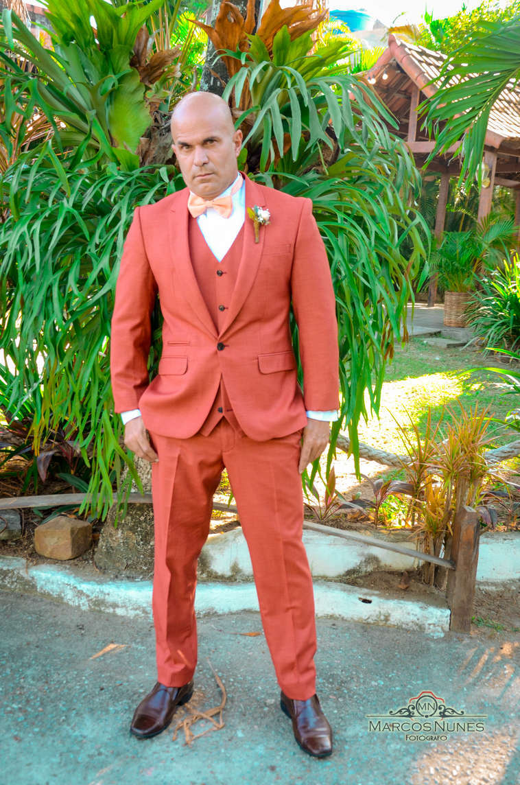 terno masculino terracota para eventos