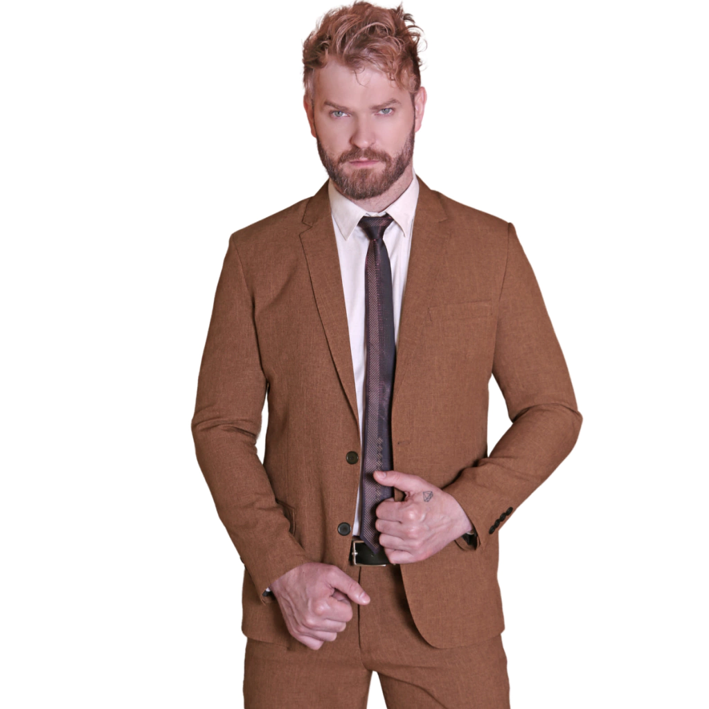 terno masculino terracota pôr do sol