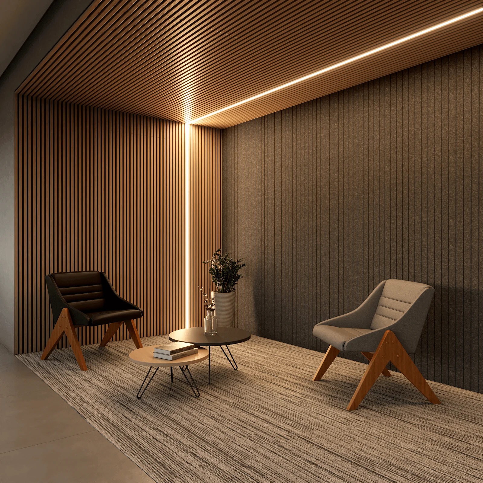 Forro ripado de madeira