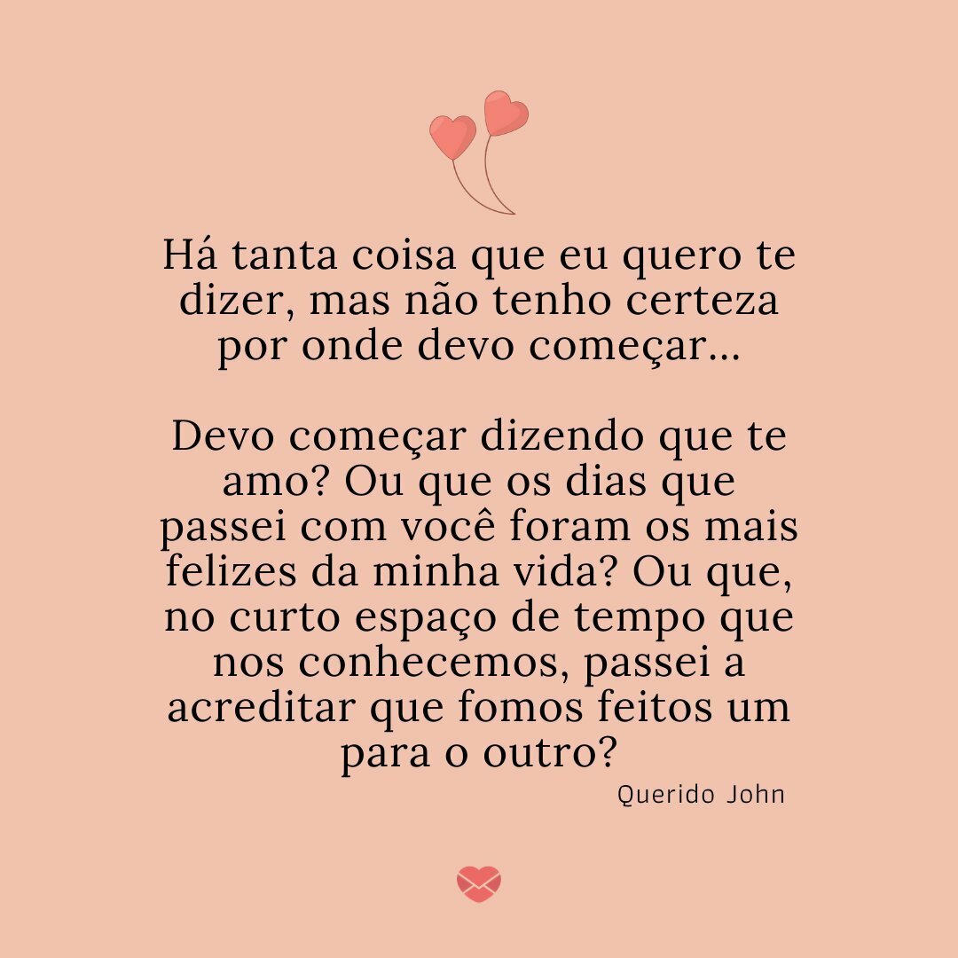 texto de amor inspirador para namorada