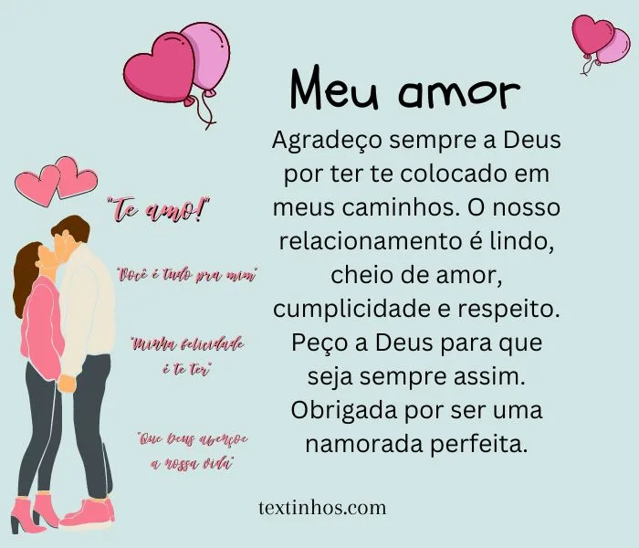 texto de amor para namorada
