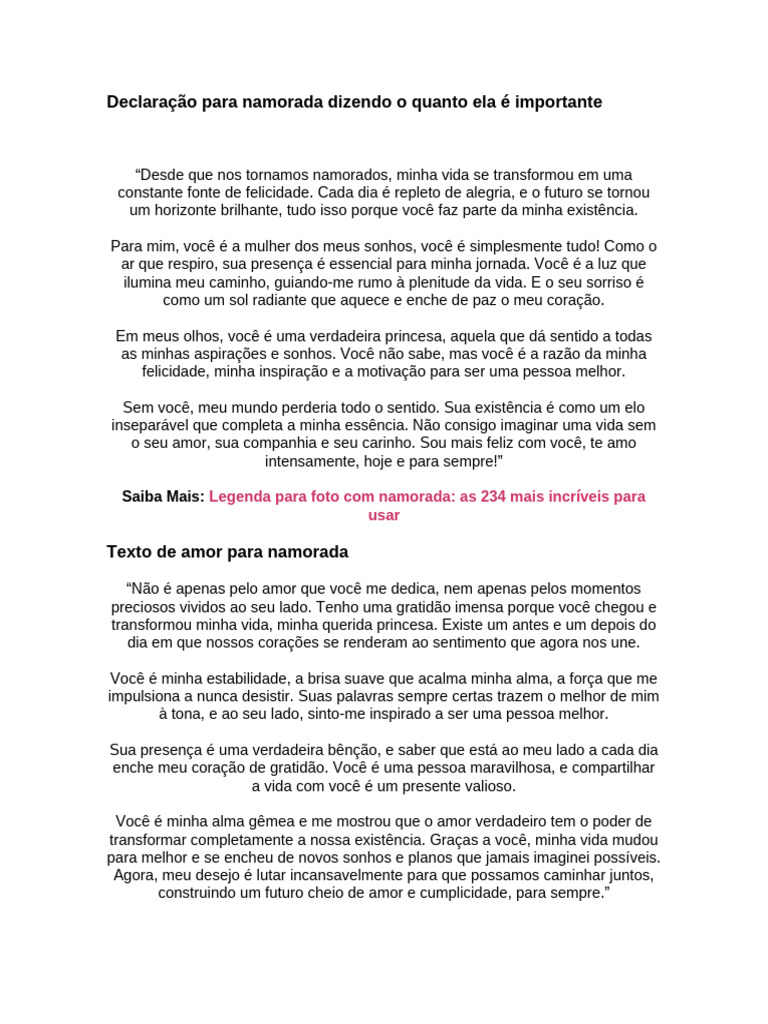 texto engraçado para namorada