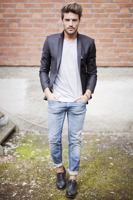 blazer masculino cinza