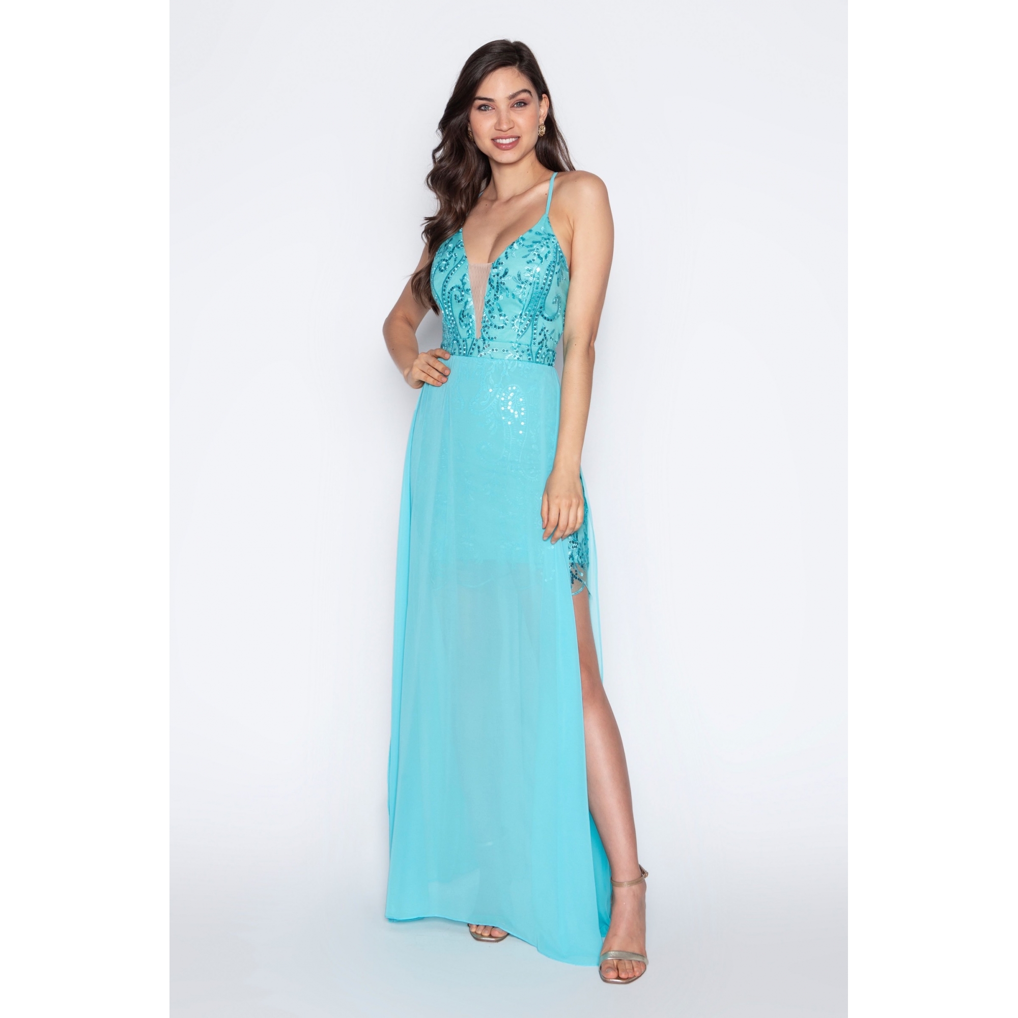 vestido azul tiffany curto para festa