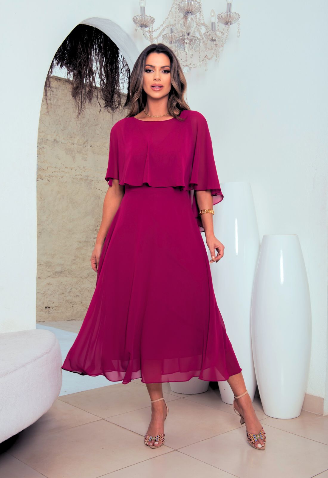 vestido esvoaçante para eventos