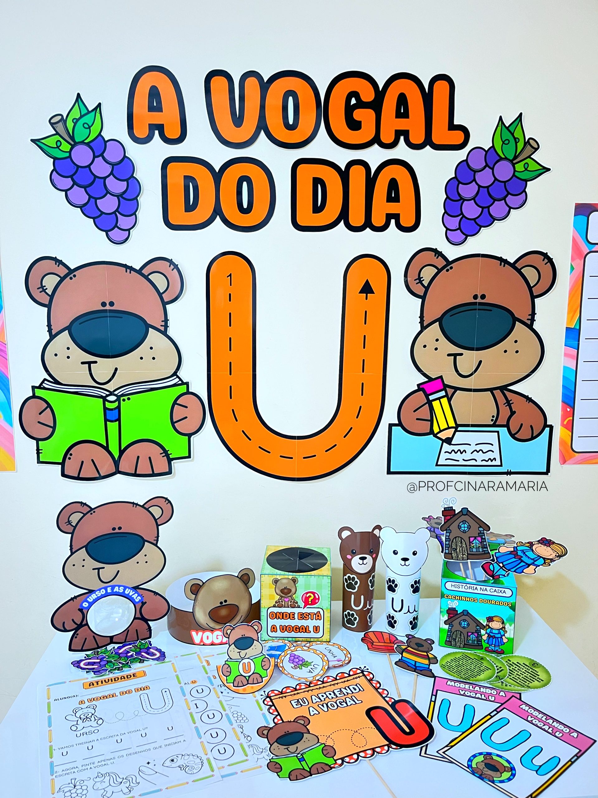 alfabetização vogal u