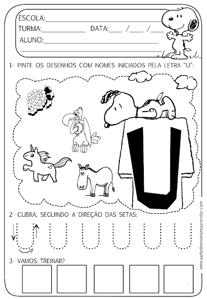 jogos vogal u educação infantil