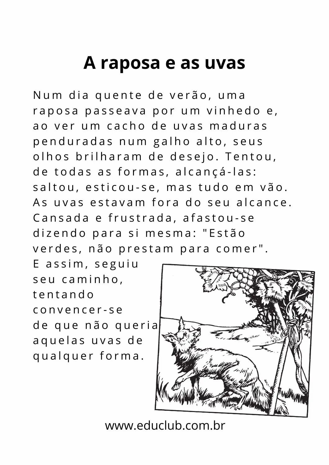 fábula da raposa