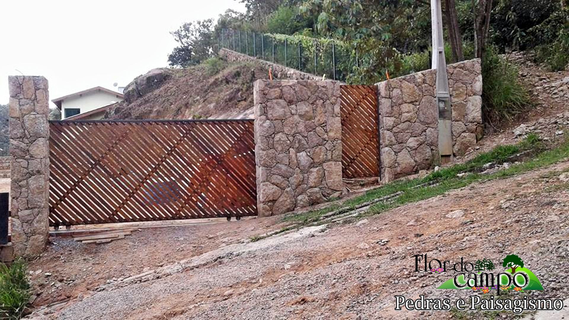 acabamento de muro moderno