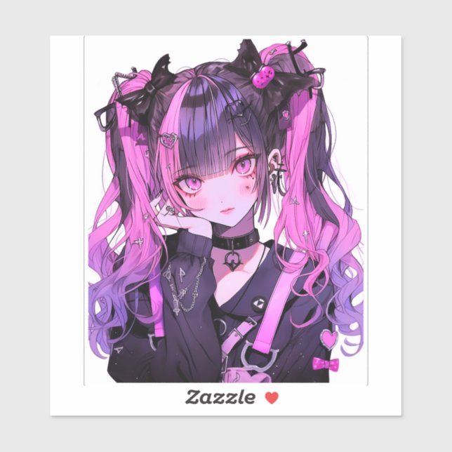 kit adesivos anime