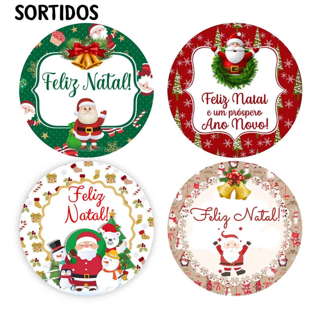 adesivo para presente de natal