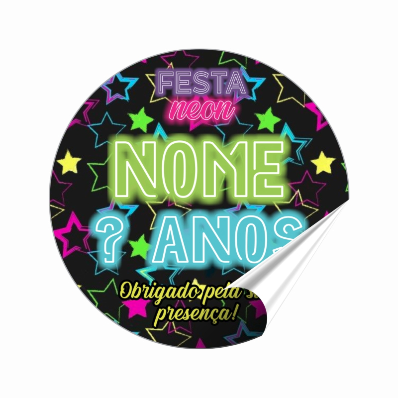 adesivo neon para celular