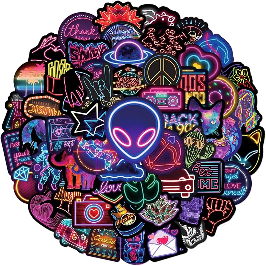 adesivo neon estético