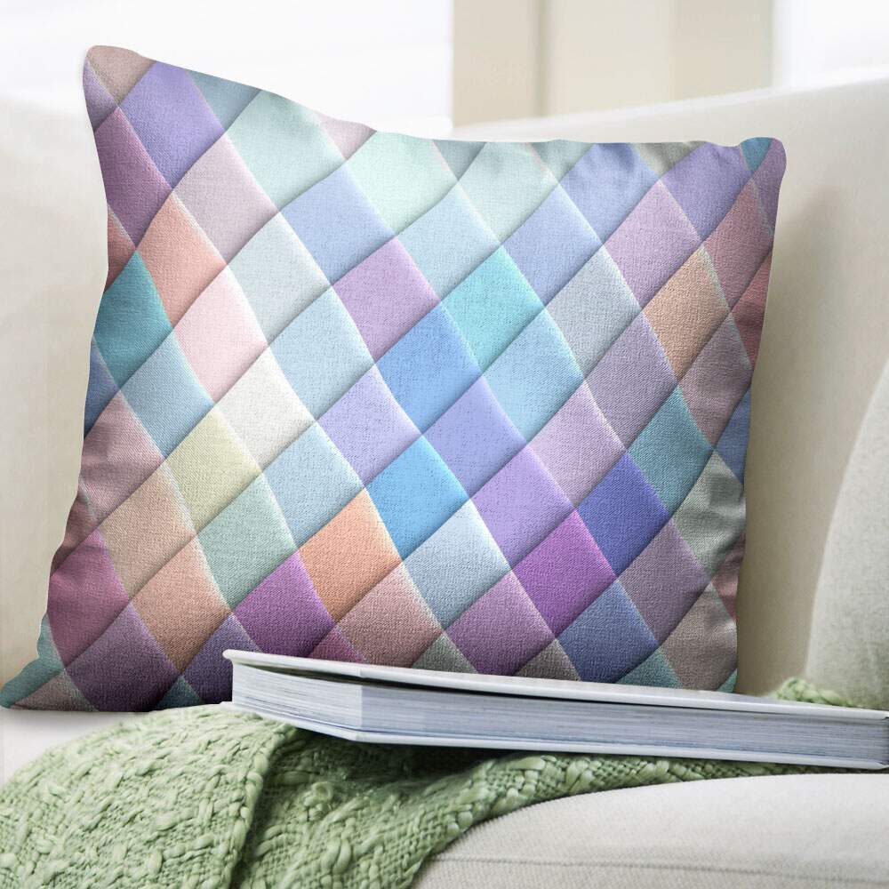 almofadas coloridas com zíper invisível