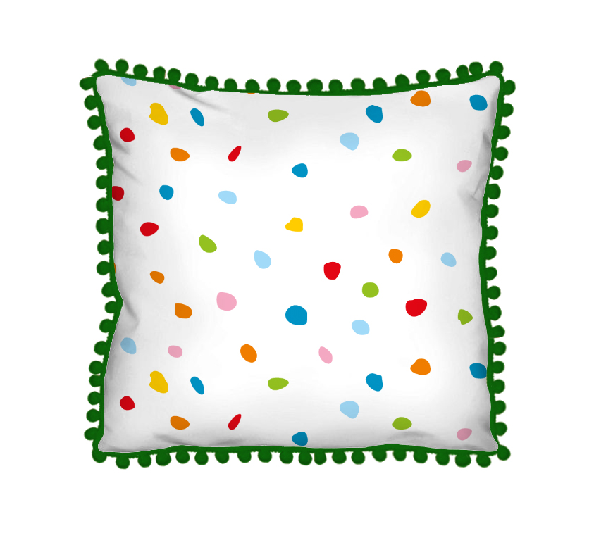 almofadas estampadas coloridas