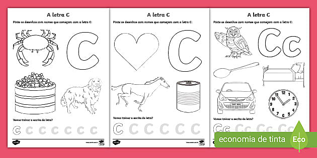 atividades letra C educação infantil