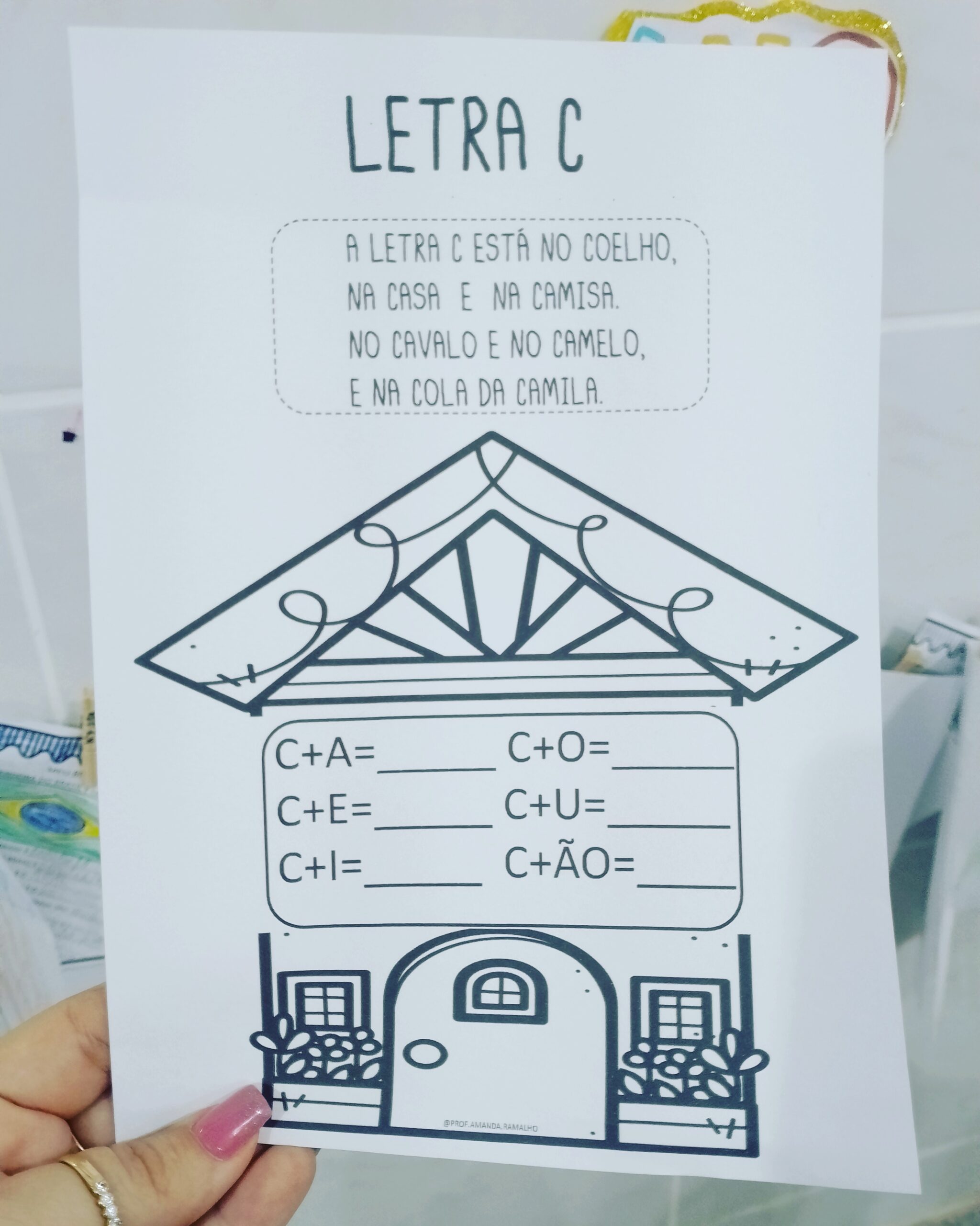 alfabetização letra C para imprimir
