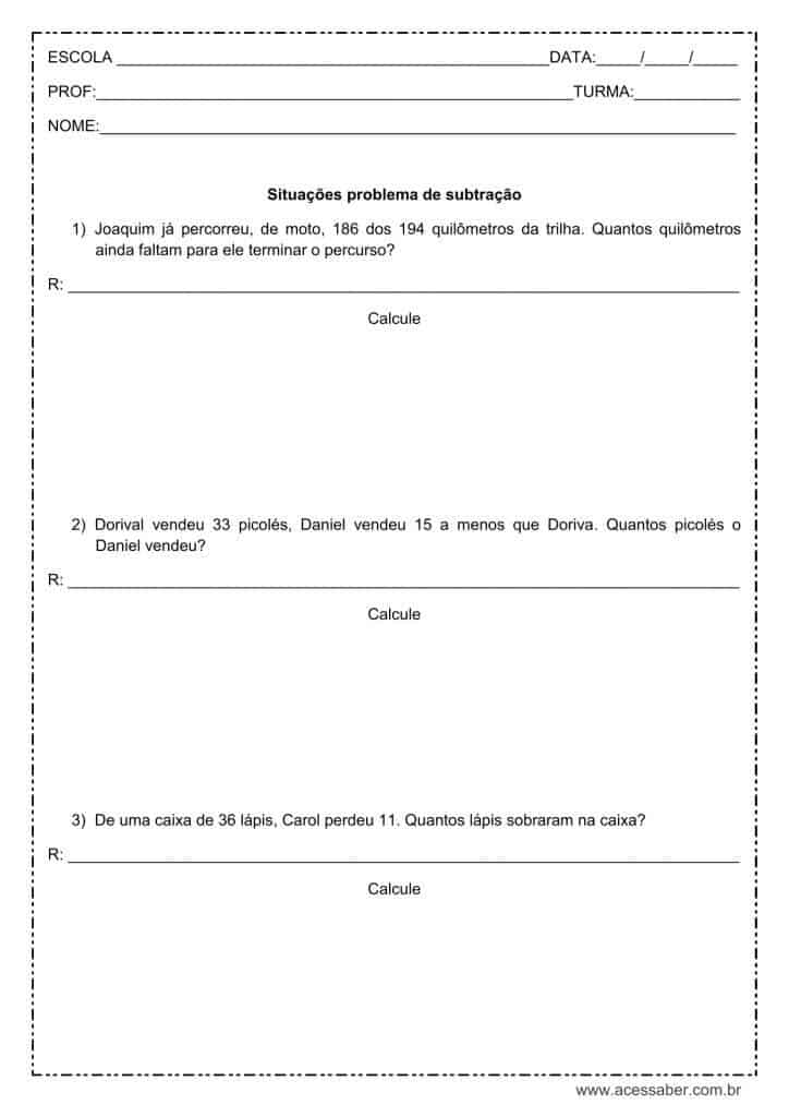 adicao e subtracao para criancas