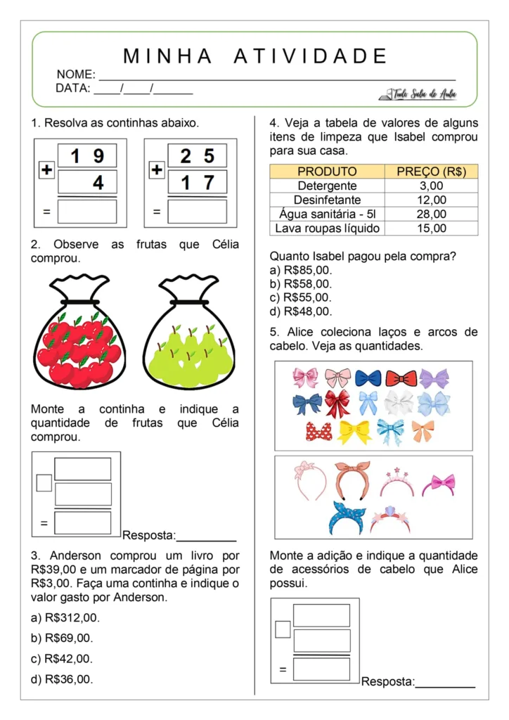 resolucao de problemas matematicos 3 ano