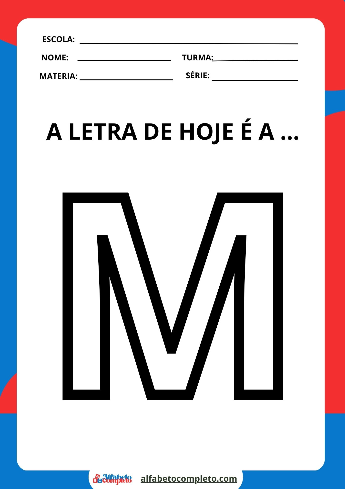 atividades sensoriais letra M