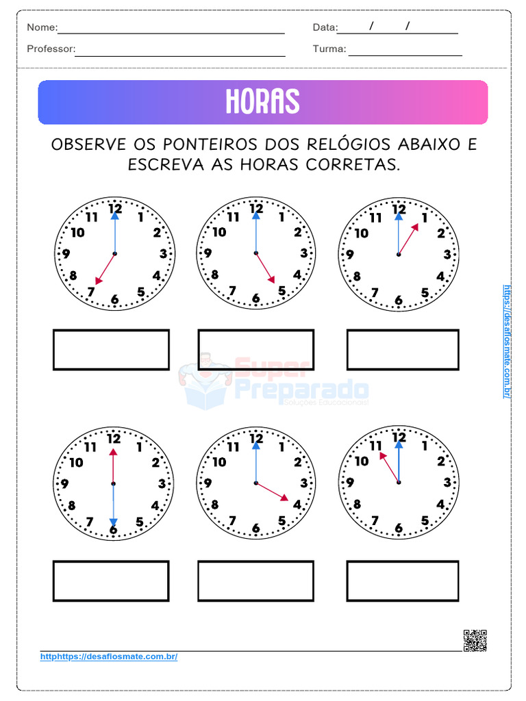 planos de aula matemática 2 ano horas