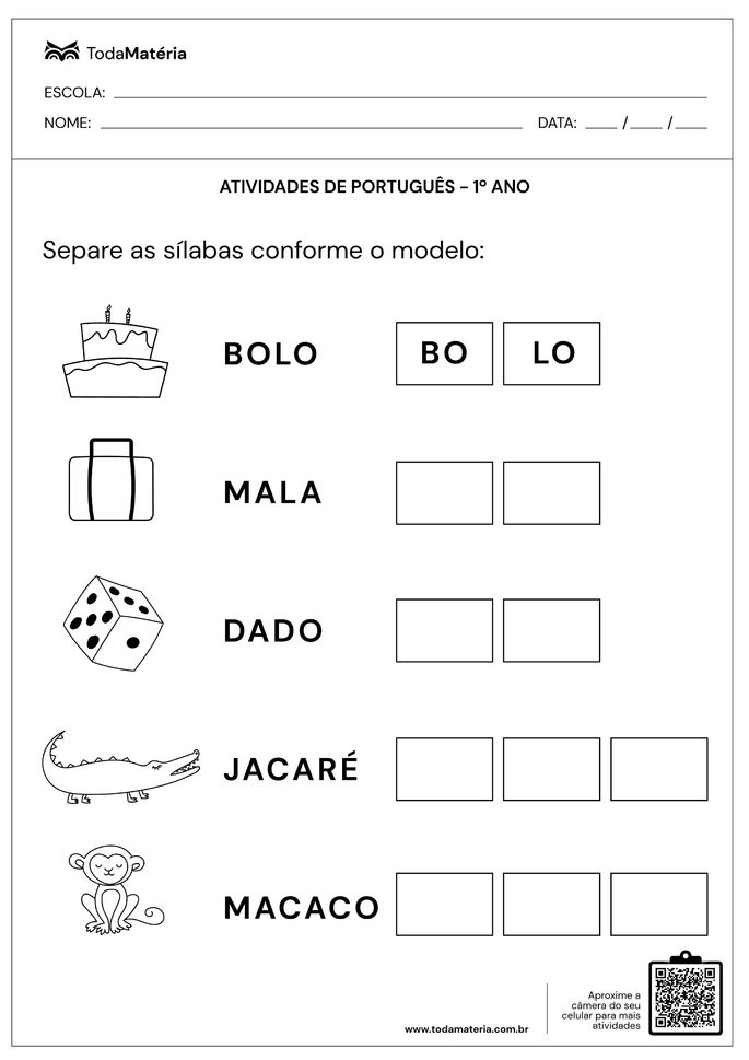 atividades para alfabetização 1 ano ensino fundamental