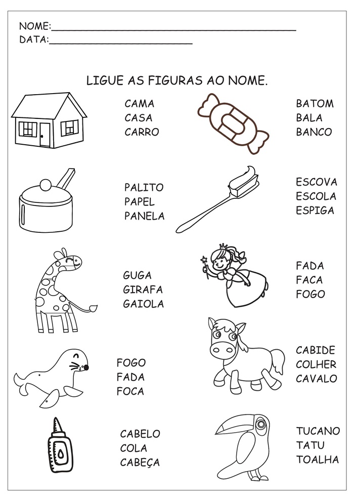 atividades de português para imprimir 1 ano
