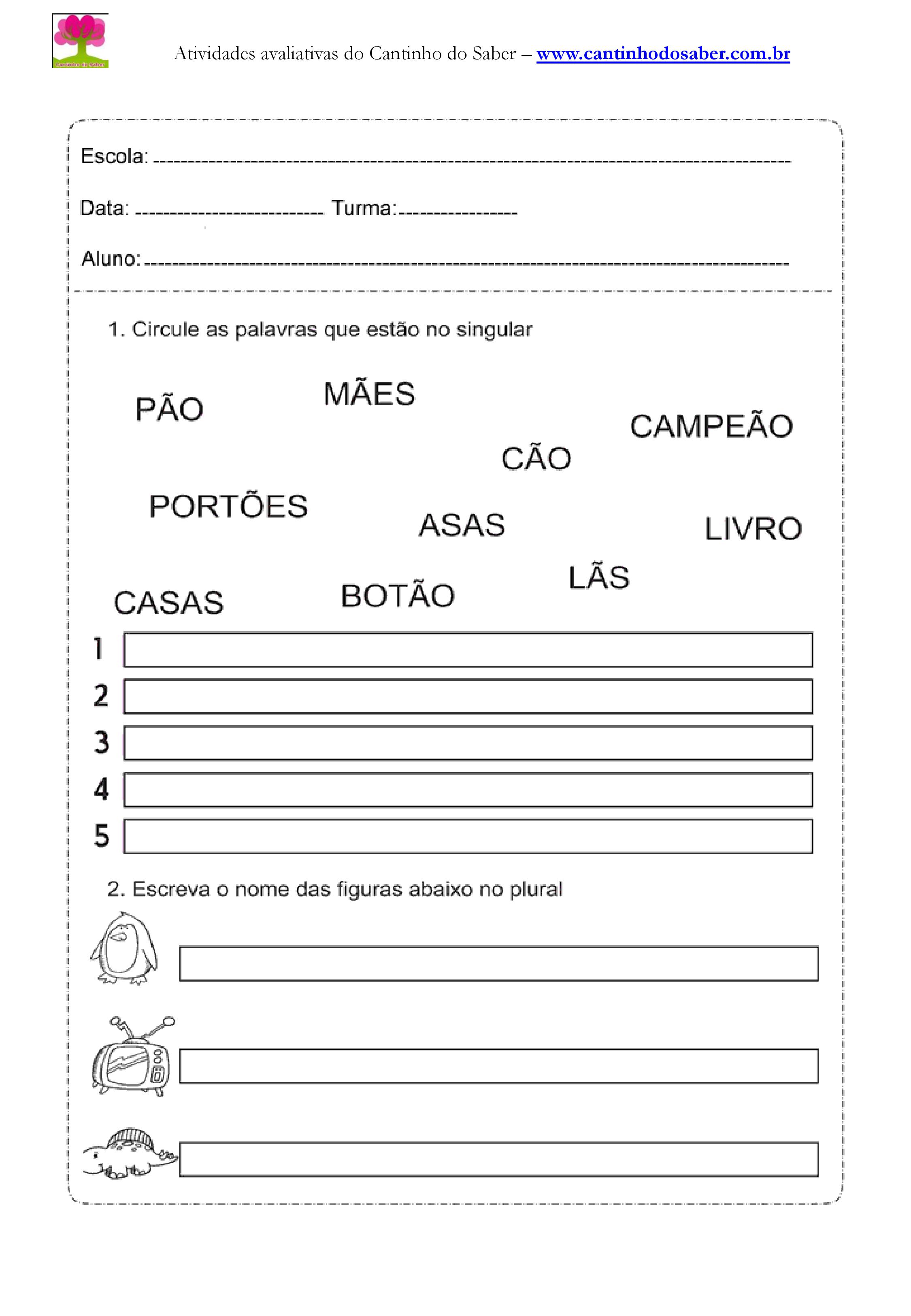 atividades para alfabetização 1 ano ensino fundamental