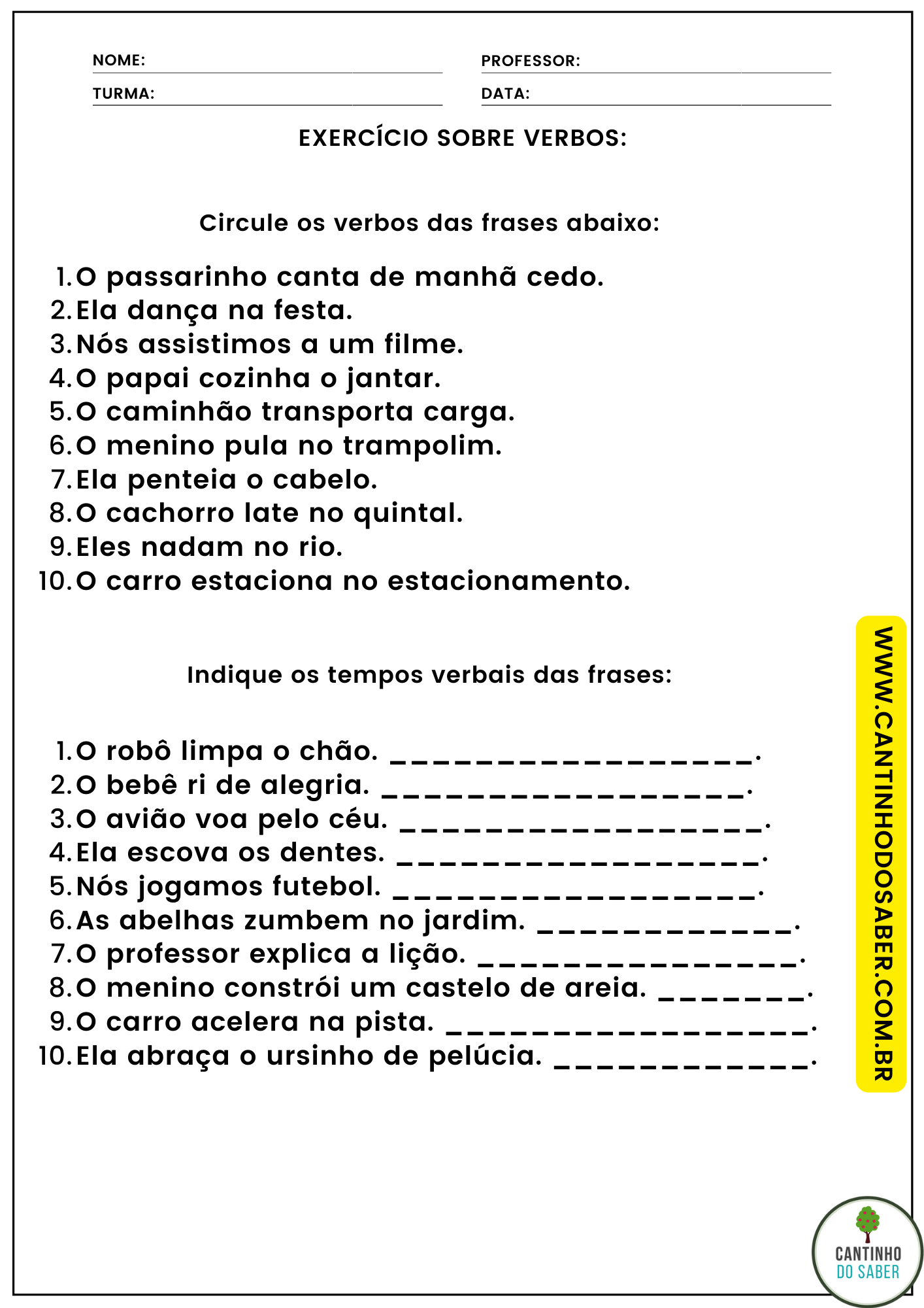 jogos educativos verbos 3 ano