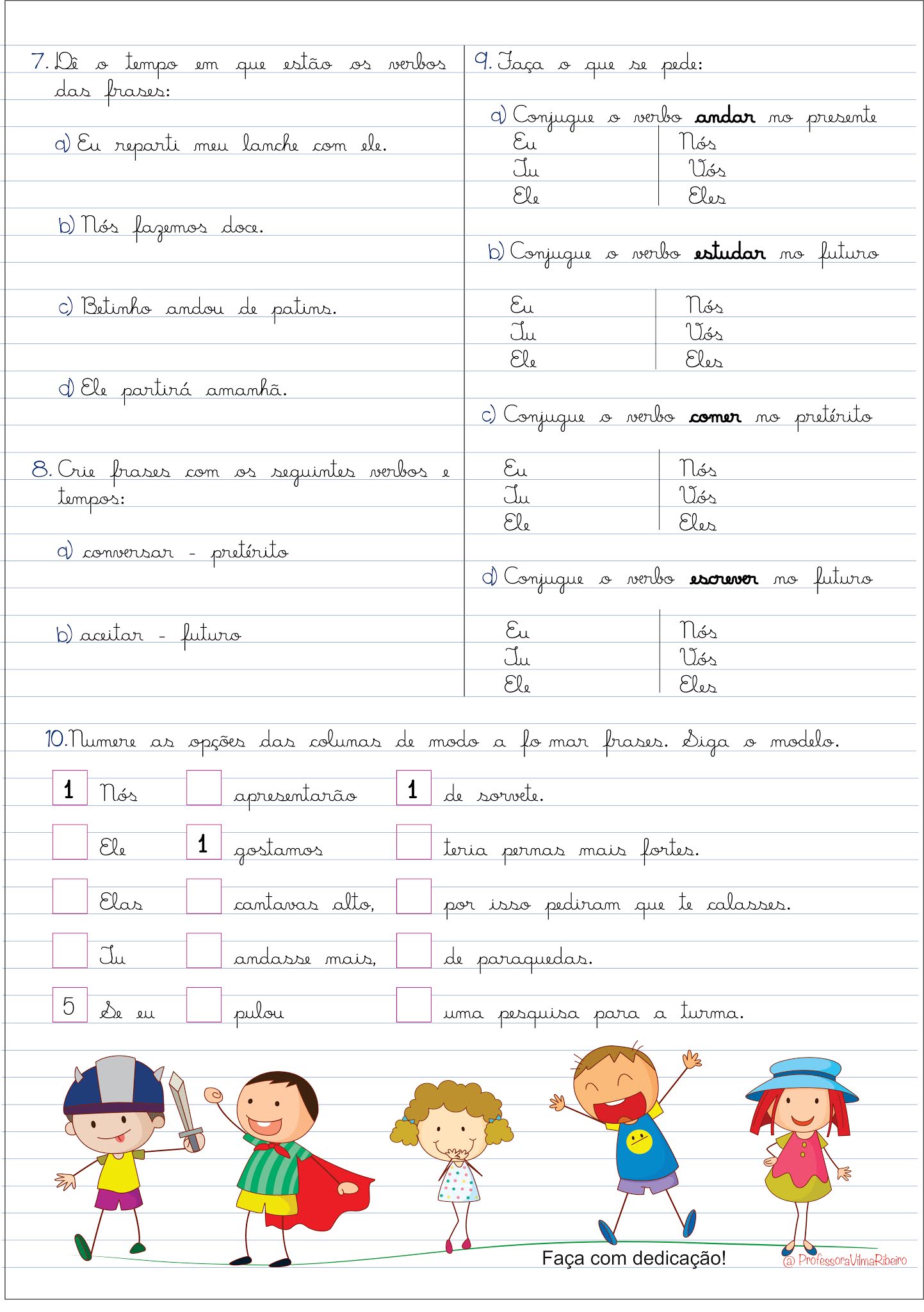 atividades com verbos para 3º ano pdf