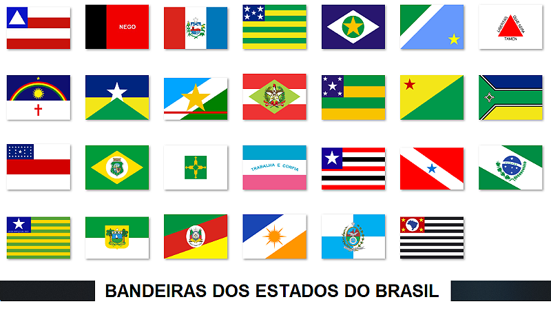 descrição bandeiras estados ibge