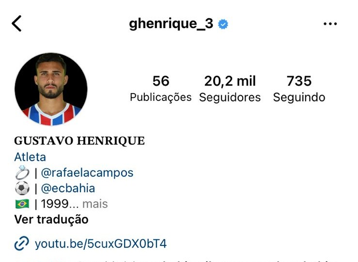 bio instagram futebol