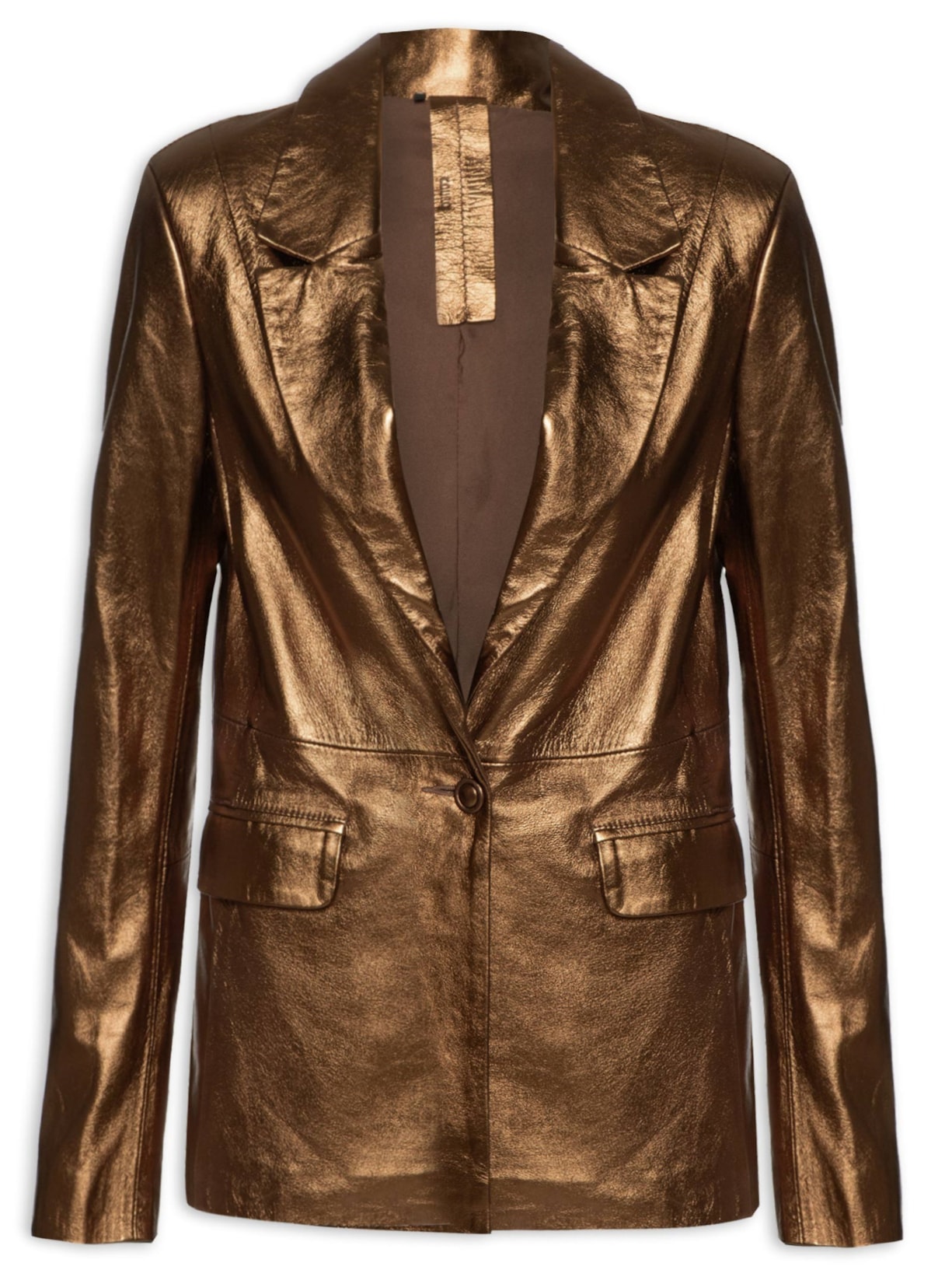 blazer dourado feminino metalizado