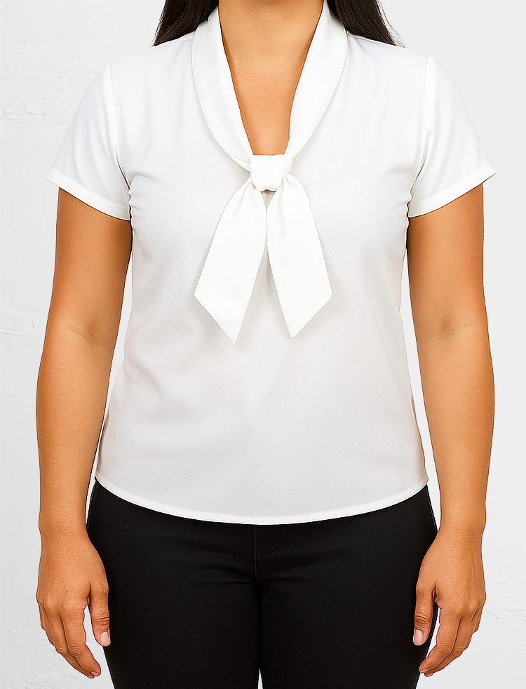 blusa pussy-bow