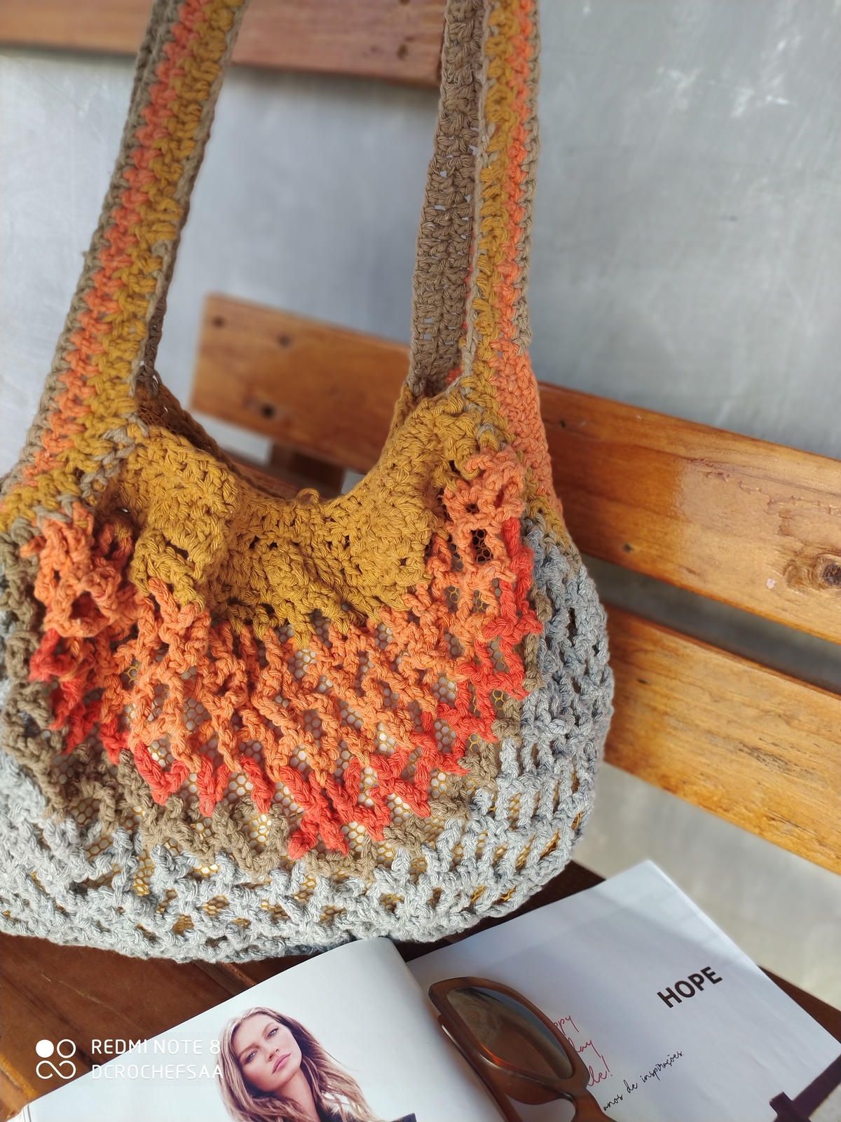bolsa artesanal de crochê