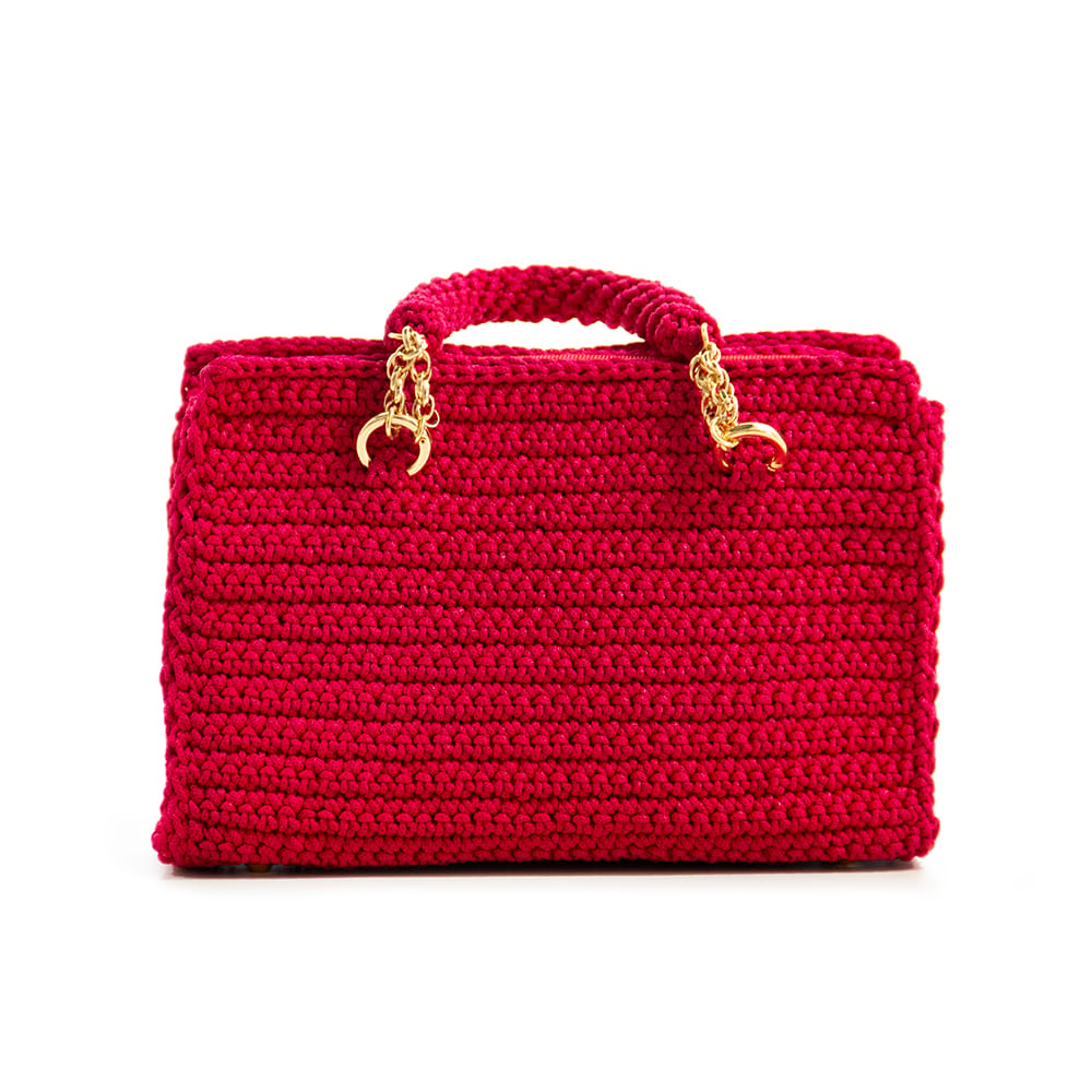 bolsa artesanal de macramê