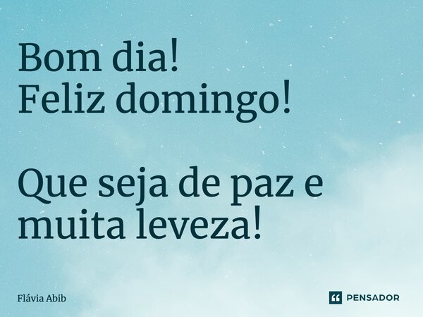 frases curtas bom dia domingo
