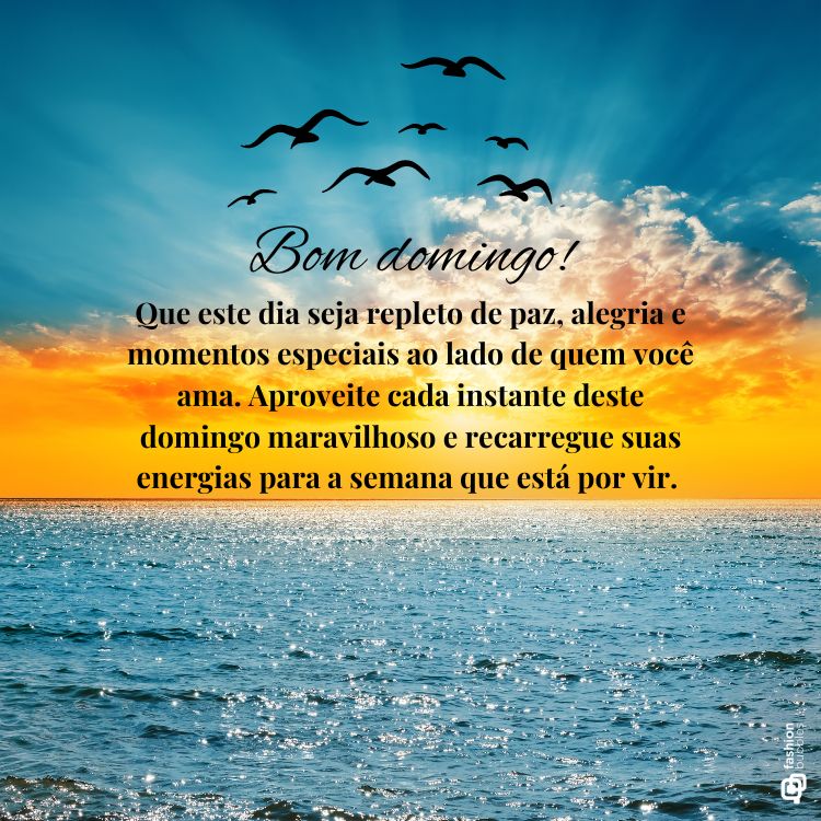 inspiração para um domingo feliz