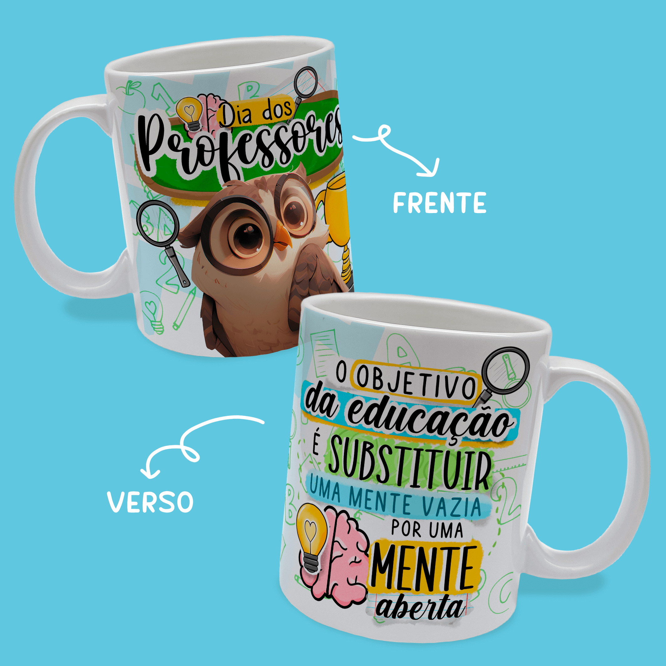 caneca dia do professor com nome