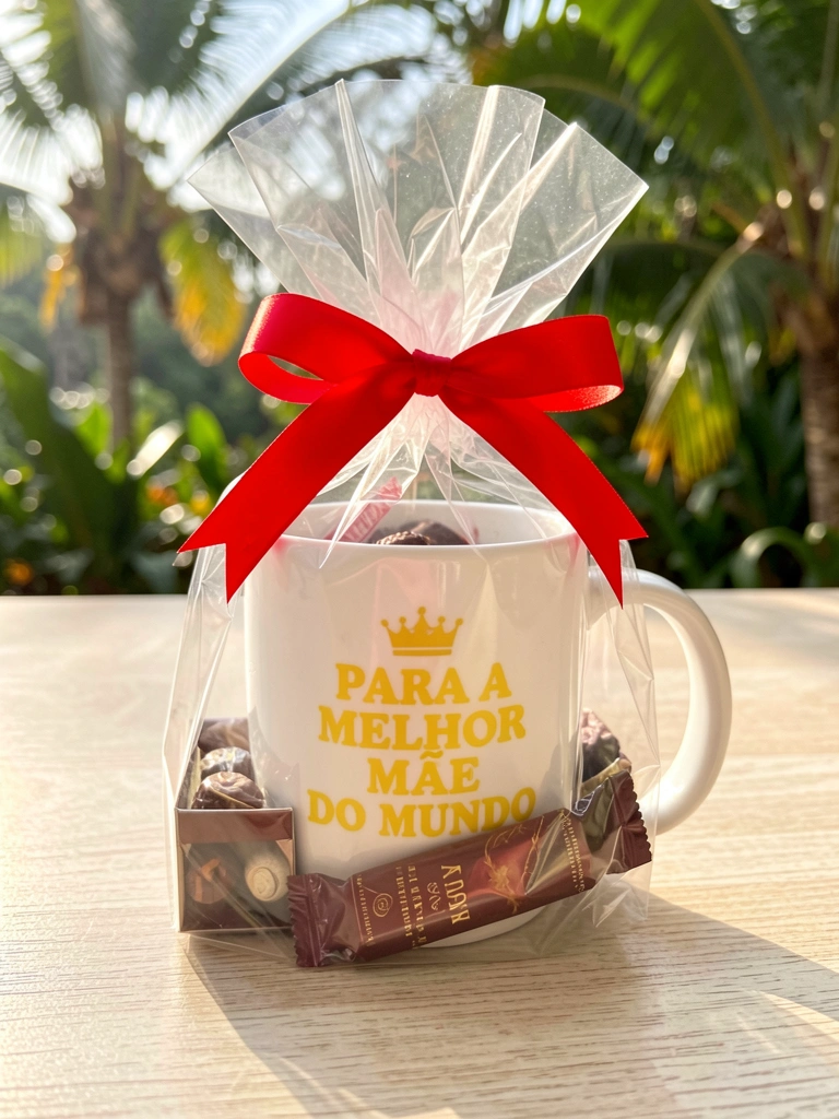 Caneca de porcelana branca com escrito 